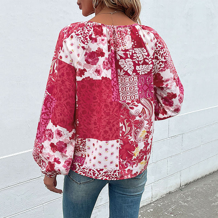 Chemisier tendance pour femmes avec motif floral et design décontracté Levoire