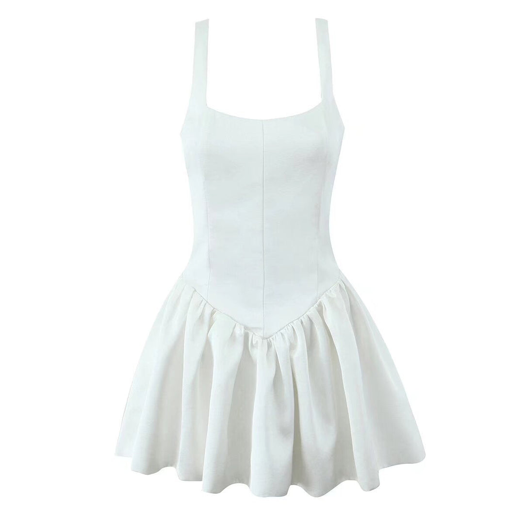 Levoire | Robe courte à manches bouffantes ludique Blanc