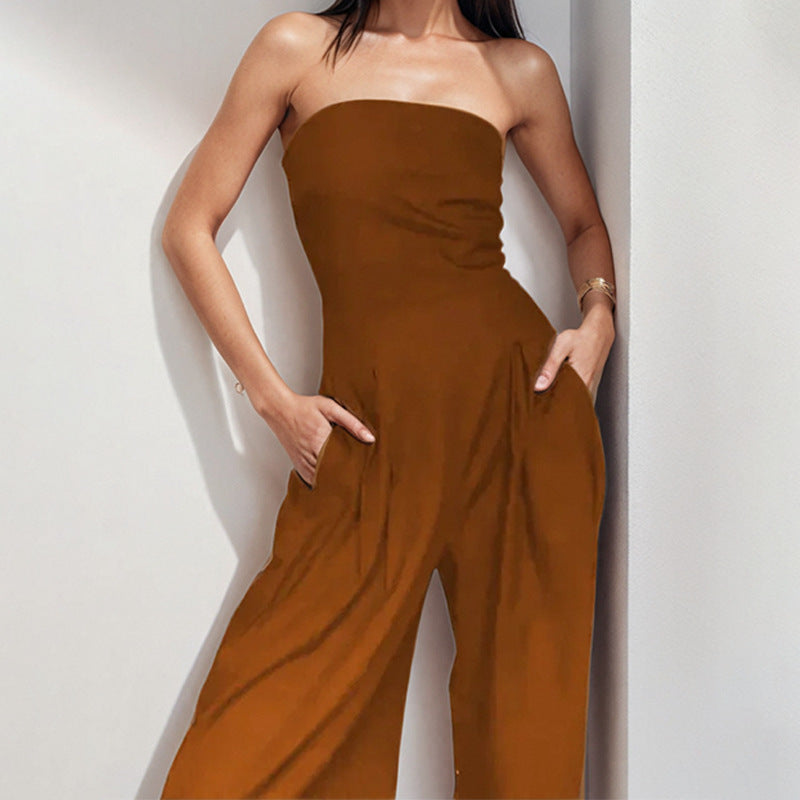 Robe de soirée élégante sans manches pour dames avec poches latérales Levoire