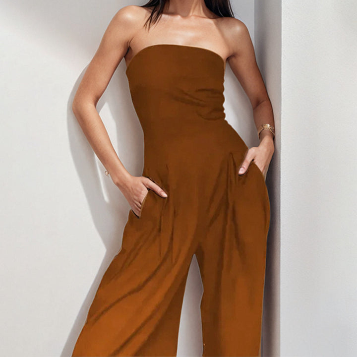 Robe de soirée élégante sans manches pour dames avec poches latérales Levoire