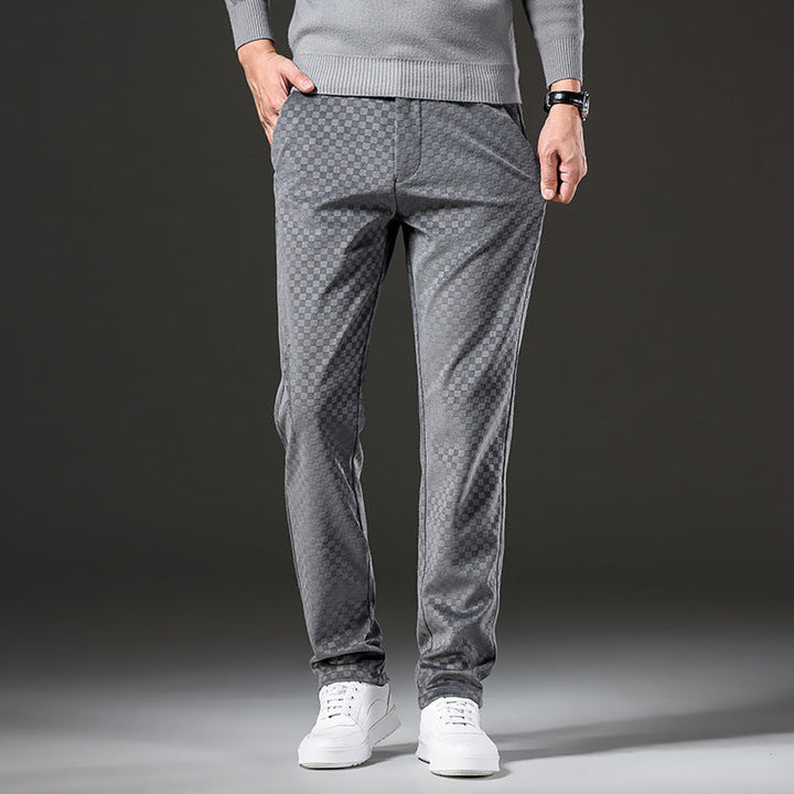 Levoire | Pantalon En Velours Côtelé À Carreaux Grau