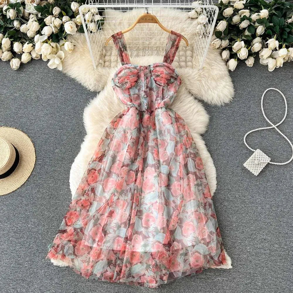 Levoire | Robe à fleurs française Rot Taille libre