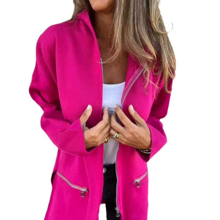 Veste surdimensionnée pour femmes avec poches zippées pratiques Levoire