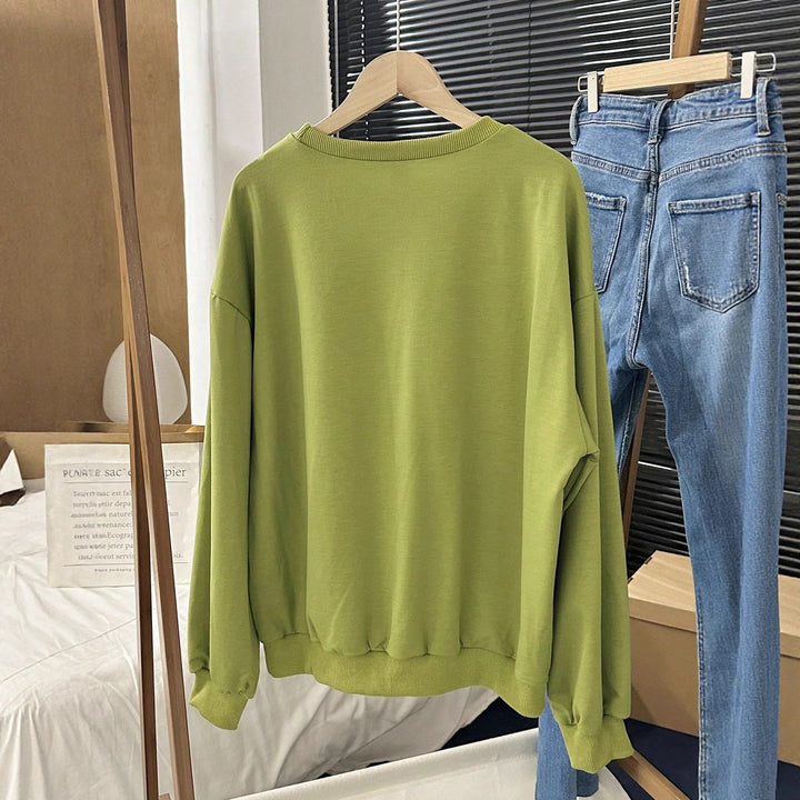 Sweatshirt décontracté pour femmes avec lettrage accrocheur Levoire