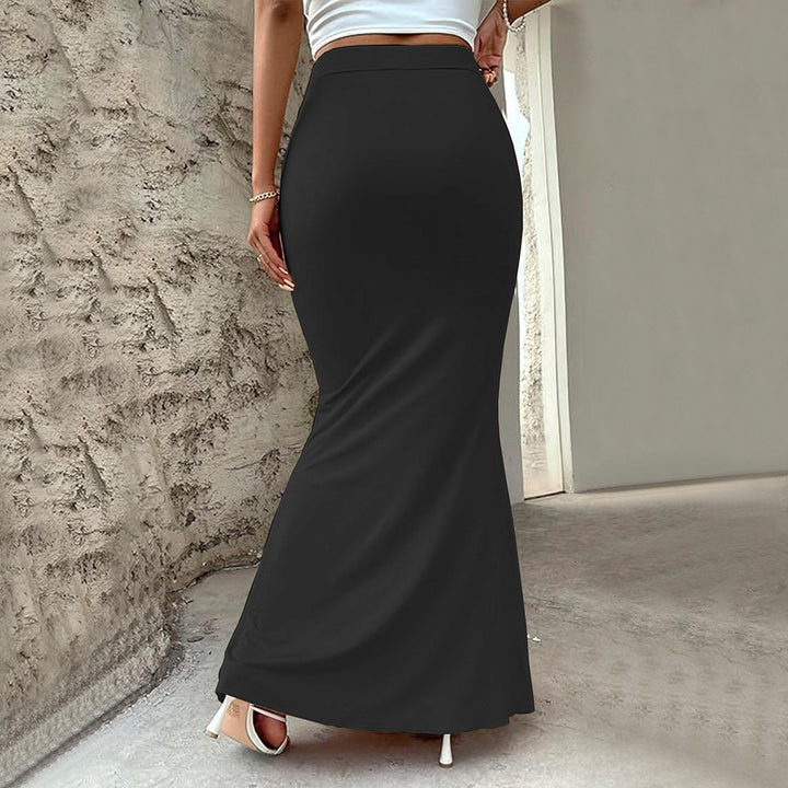 Jupe à traîne pour femmes avec taille haute et coupe ajustée Levoire