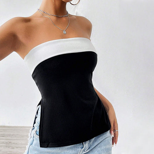 Débardeur pour femmes avec une silhouette ajustée et un design contrasté élégant Levoire