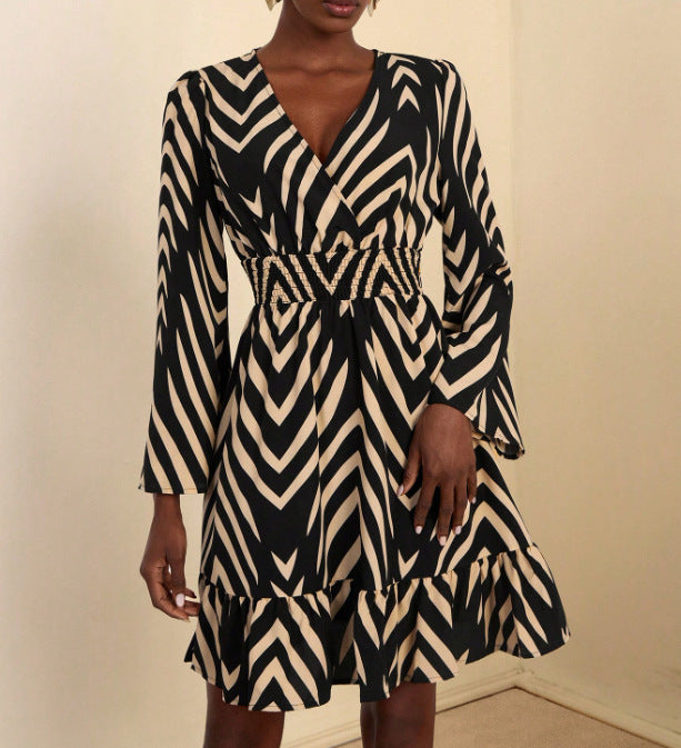 Robe enveloppante pour femmes avec jupe volumineuse Levoire