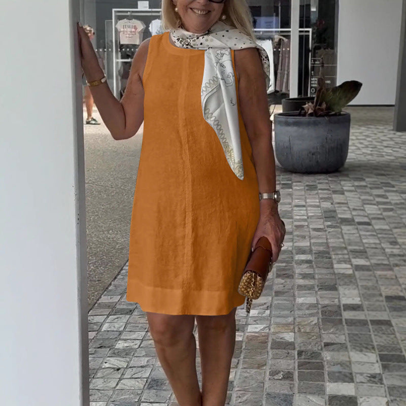 Levoire | Modèle décontracté Robe Uni Col rond - Robe