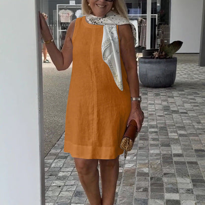 Levoire | Modèle décontracté Robe Uni Col rond - Robe