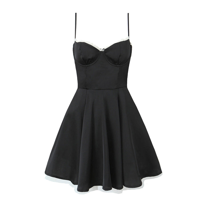 Levoire | Robe sans manches à décolleté en V floral chaud noir