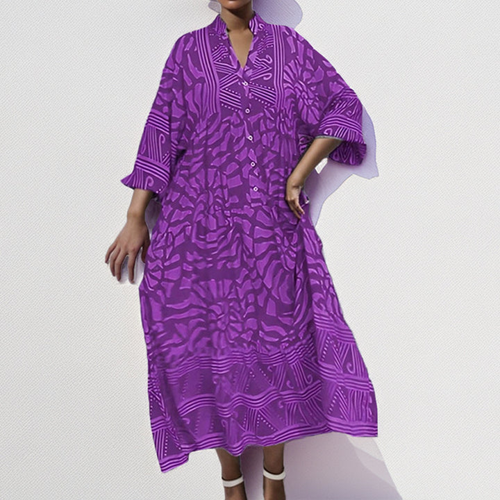 Robe Kaftan pour Femme avec Motif Tendance Levoire