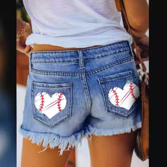 Shorts en denim déchirés pour femmes Levoire