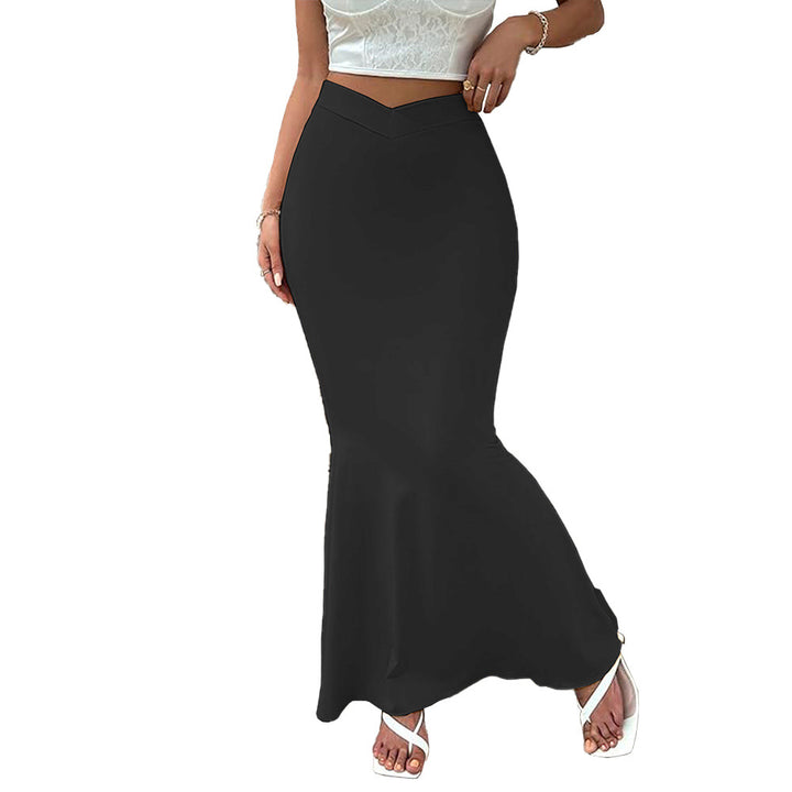 Jupe à traîne pour femmes avec taille haute et coupe ajustée Levoire