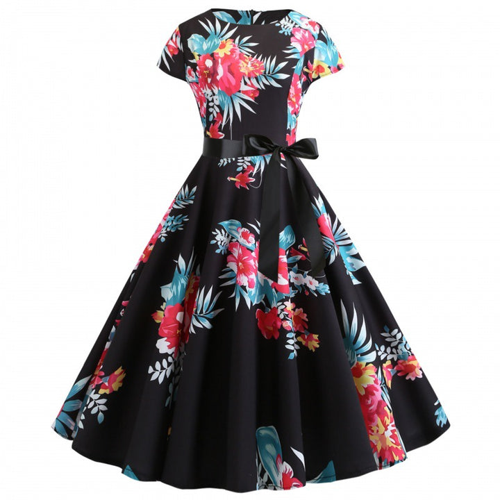 Robe midi femme avec design floral et coupe ajustée Levoire