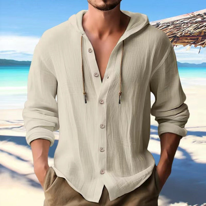 Levoire | Chemise À Manches Longues Pour Hommes Décontractée Et Moderne Khaki