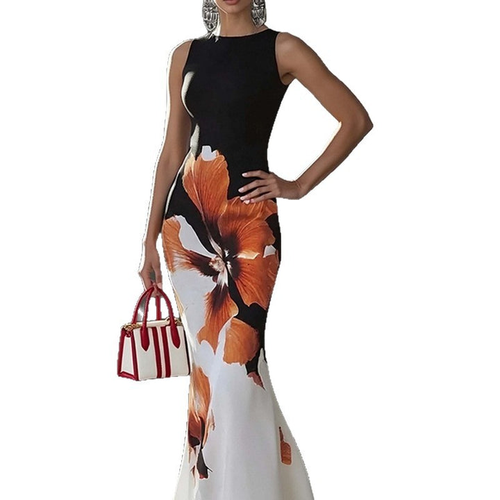 Robe Maxi Élégante pour Femmes avec Motif Floral et Coupe Sur Mesure Levoire