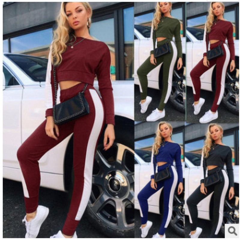 Ensemble de loisirs sporty pour femmes avec crop top et pantalons ajustés Levoire