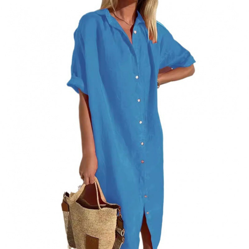 Levoire | Robe de poche Coton-lin Longue robe de poche