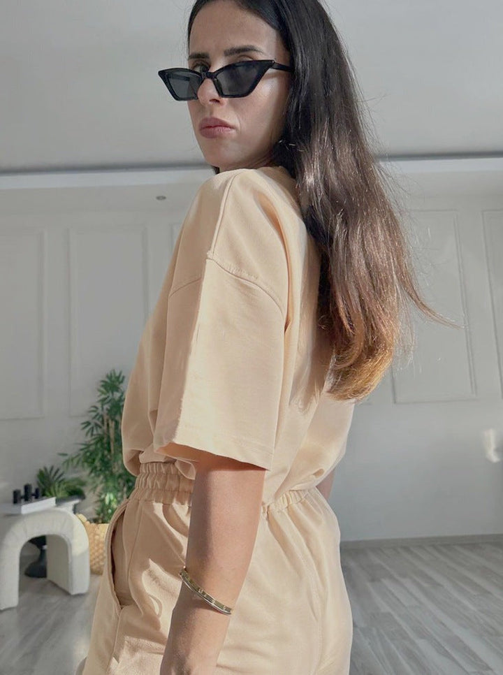Levoire | Haut À Col Rond Détaché Taille Haute Ensemble Court