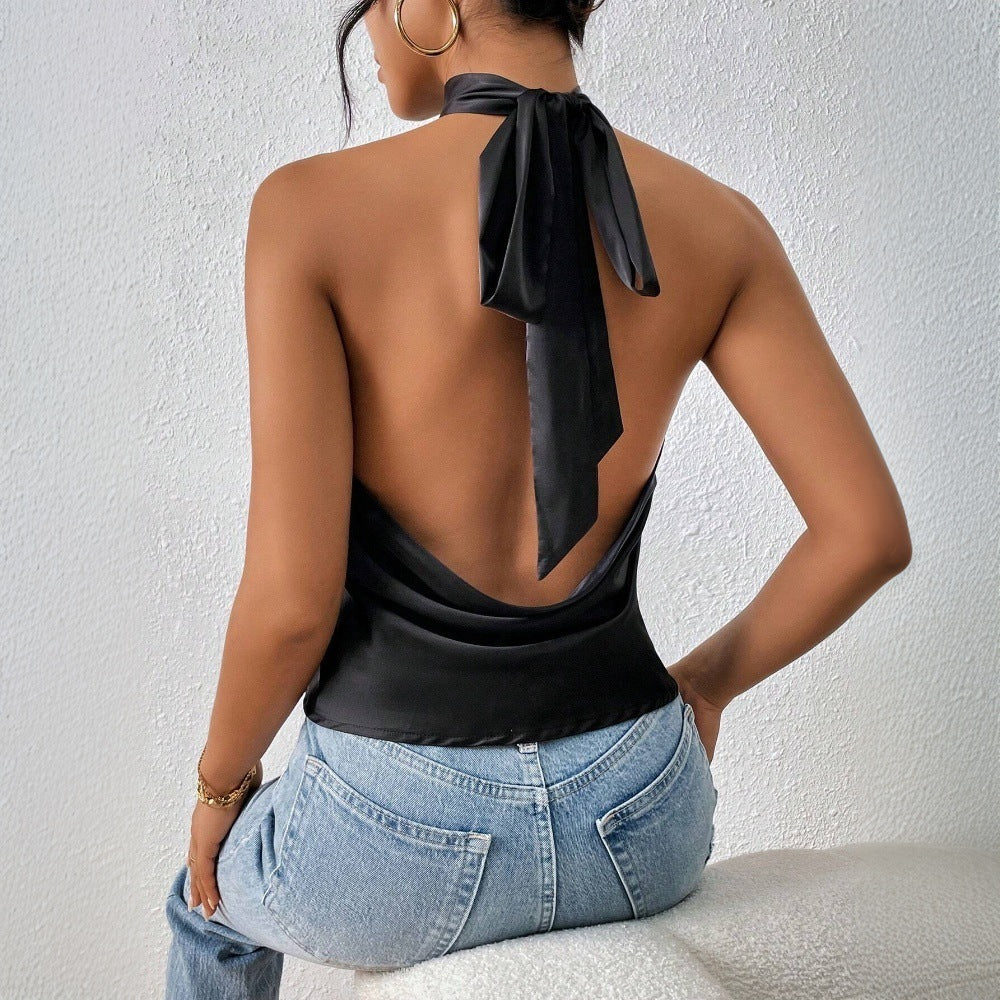 Haut élégant femme à dos nu avec finition soyeuse Levoire