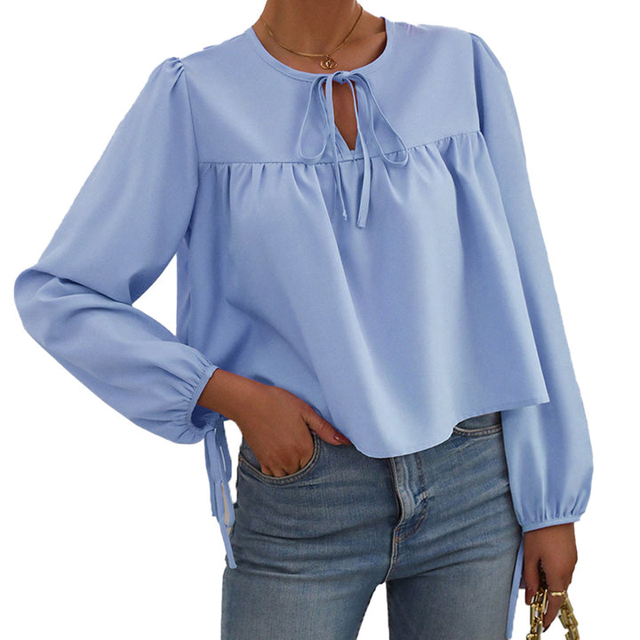 Blouse pour femmes avec lien décoratif et coupe décontractée Levoire
