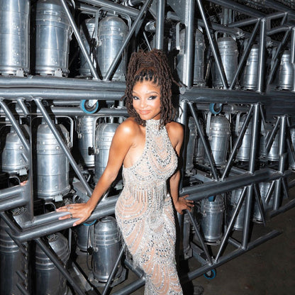 Levoire | Mode sexy transparente scintillante longue jupe robe