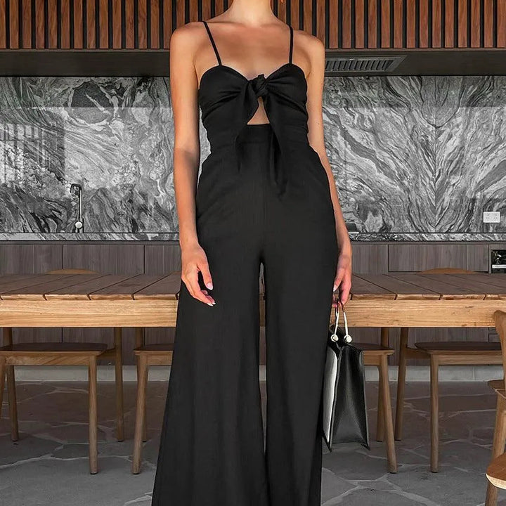 Levoire | Ensemble pantalon femme à jambes larges Noir