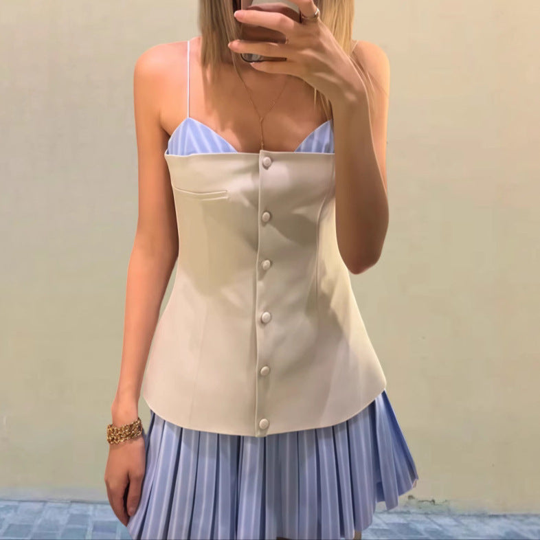 Robe courte fluide pour femme avec détails en volants Levoire