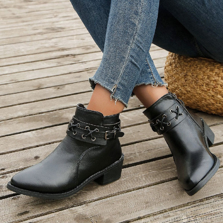 Levoire | Bottes De Vin À Tige Basse À Bout Rond Pour Femmes