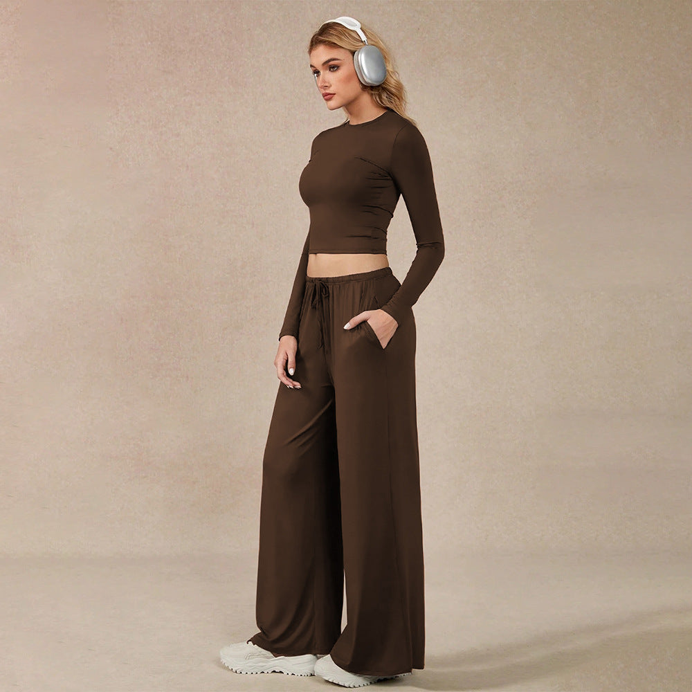 Pantalon de survêtement décontracté pour femmes avec coupe ample et taille élastique Levoire