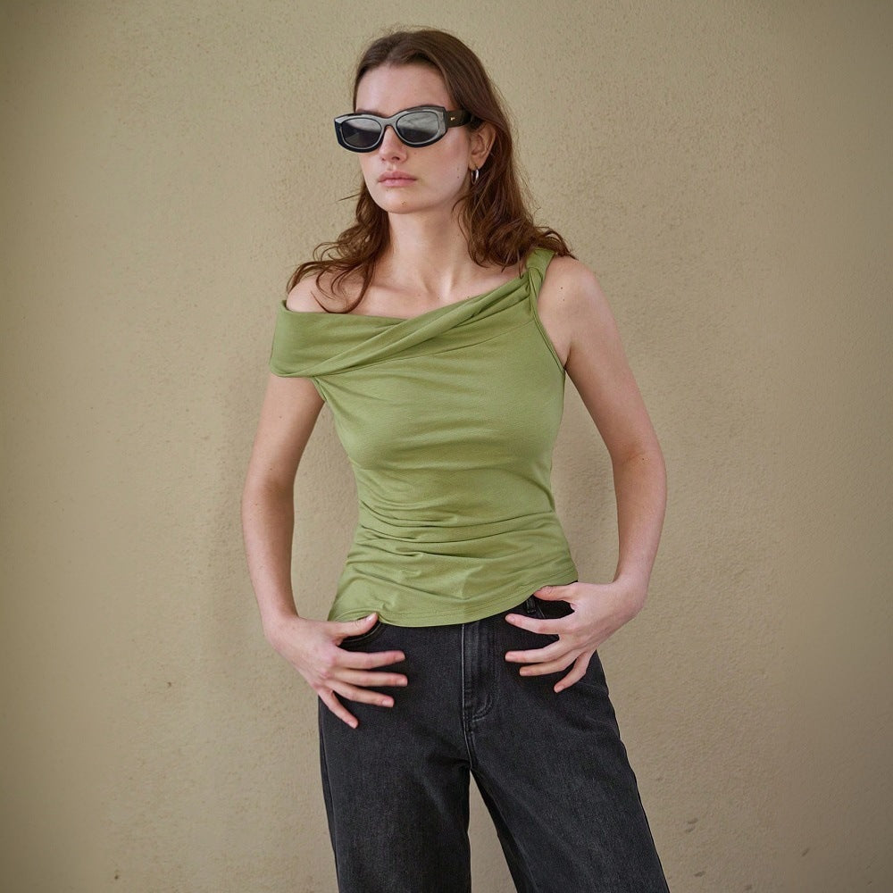 Top asymétrique pour femmes avec un design drapable Levoire