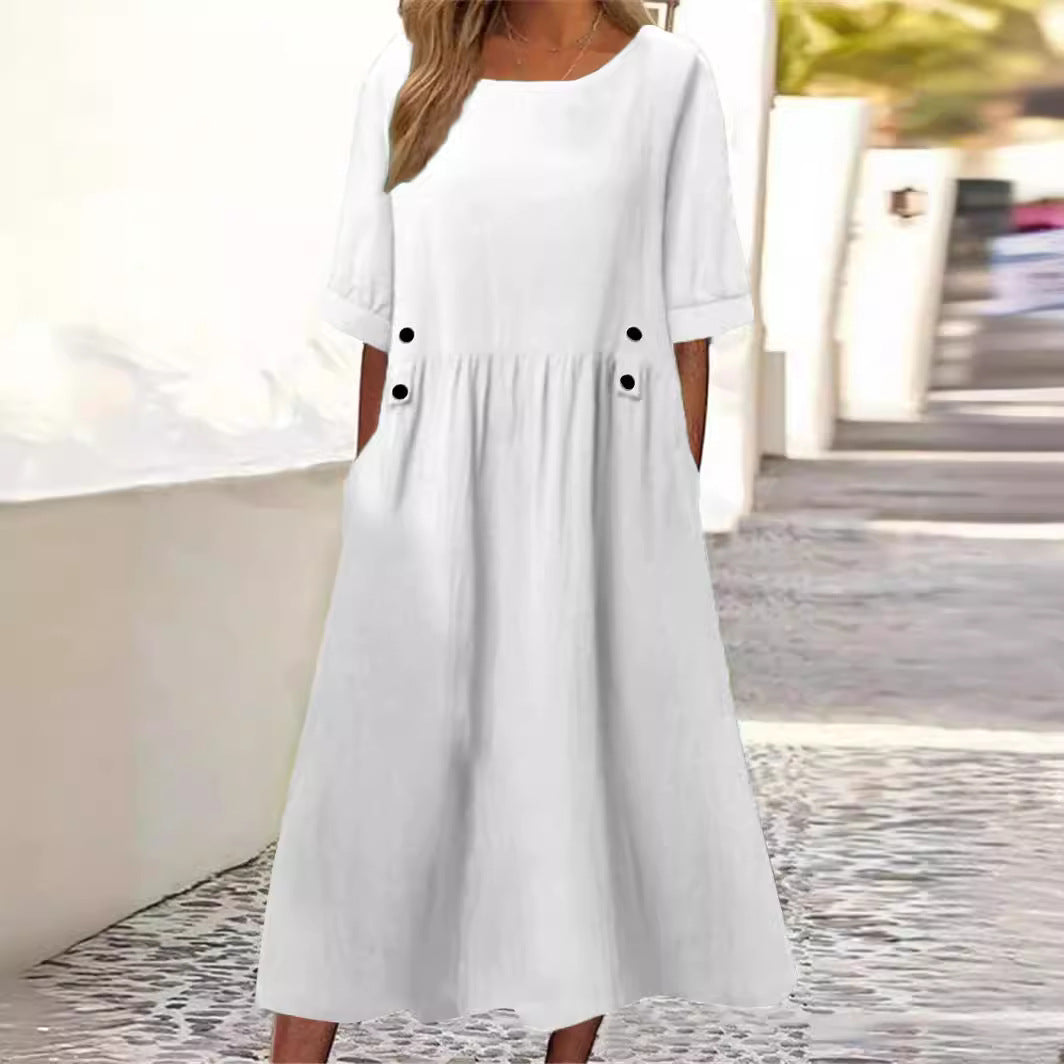 Levoire | Robe en lin de coton Blanc