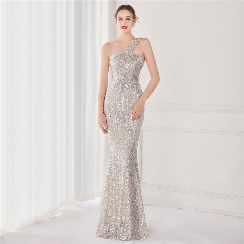 Levoire | Robe de soirée décontractée et élégante Argent XL