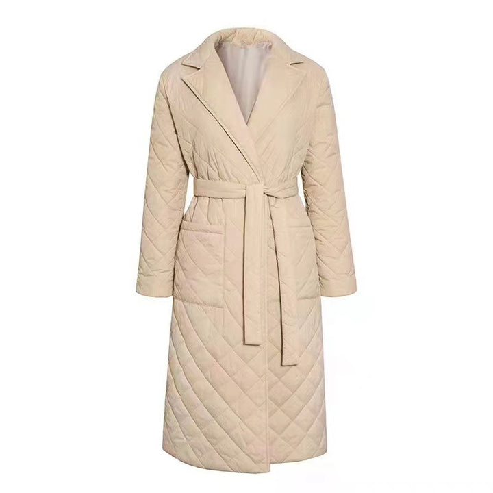 Manteau d'hiver matelassé pour femme avec ceinture élégante Levoire