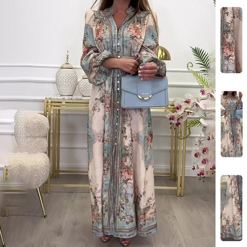 Robe maxi élégante pour femmes avec motifs floraux Levoire