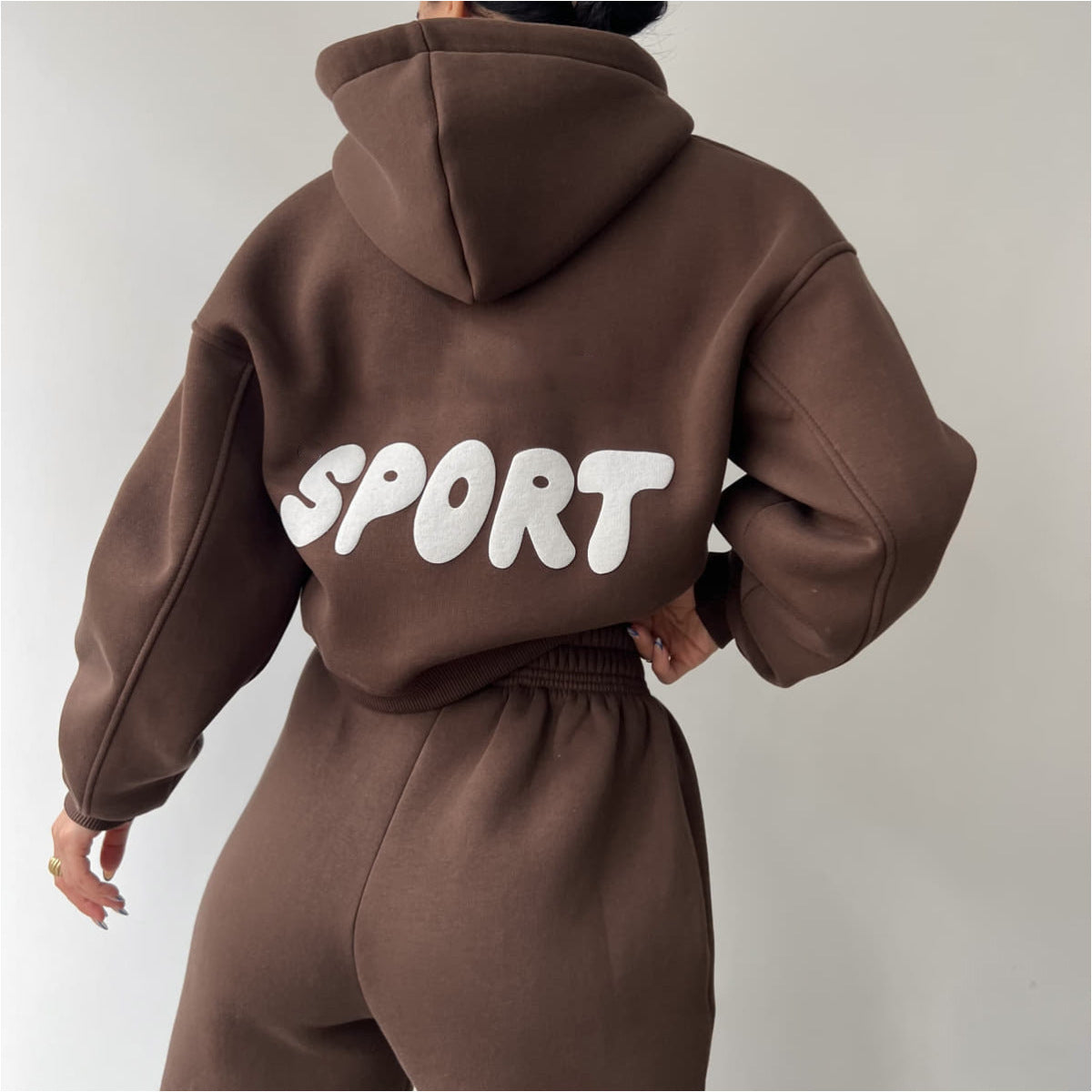 Levoire | Ensemble de Sport à Imprimé Huppari-Tendu-Tendance à Deux Pièces