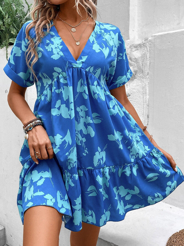 Robe blouse décontractée pour femme avec une coupe fluide et un design floral Levoire