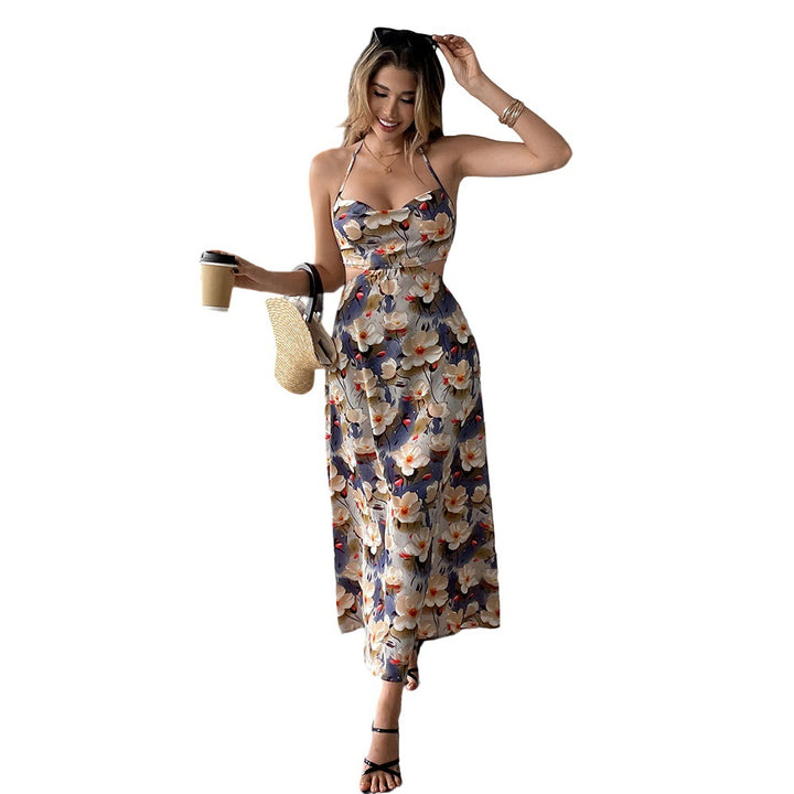 Robe maxi pour femme avec design floral et haut sans bretelles Levoire