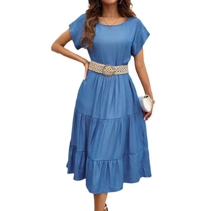 Robe midi décontractée pour femme avec jupe flottante et volumineuse Levoire