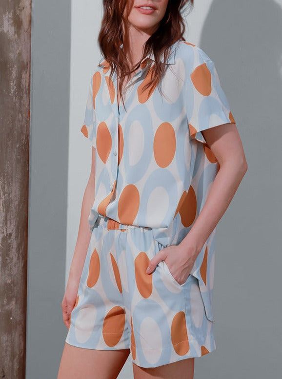 Levoire | Ensemble De Pyjama À Manches Courtes Et À Motifs À Pois