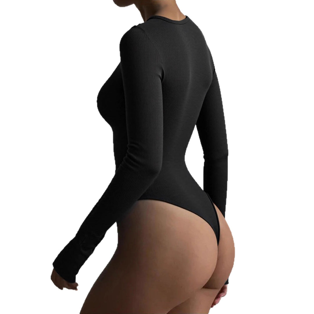 Body à manches longues pour femmes avec un design élégant de patte de boutonnage Levoire