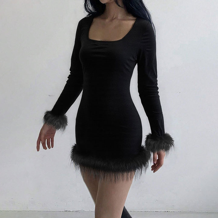 Robe mini femme avec des manches longues élégantes et des finitions plumetis Levoire