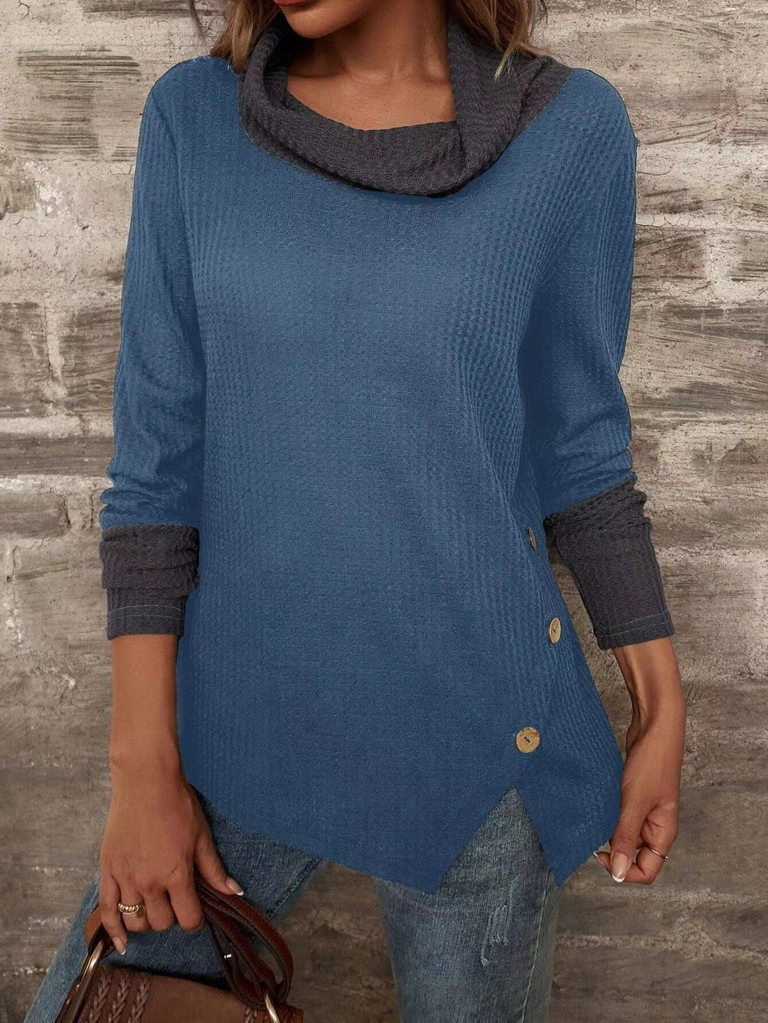 Levoire | Pull En Cachemire Élégant Hiver Bleu