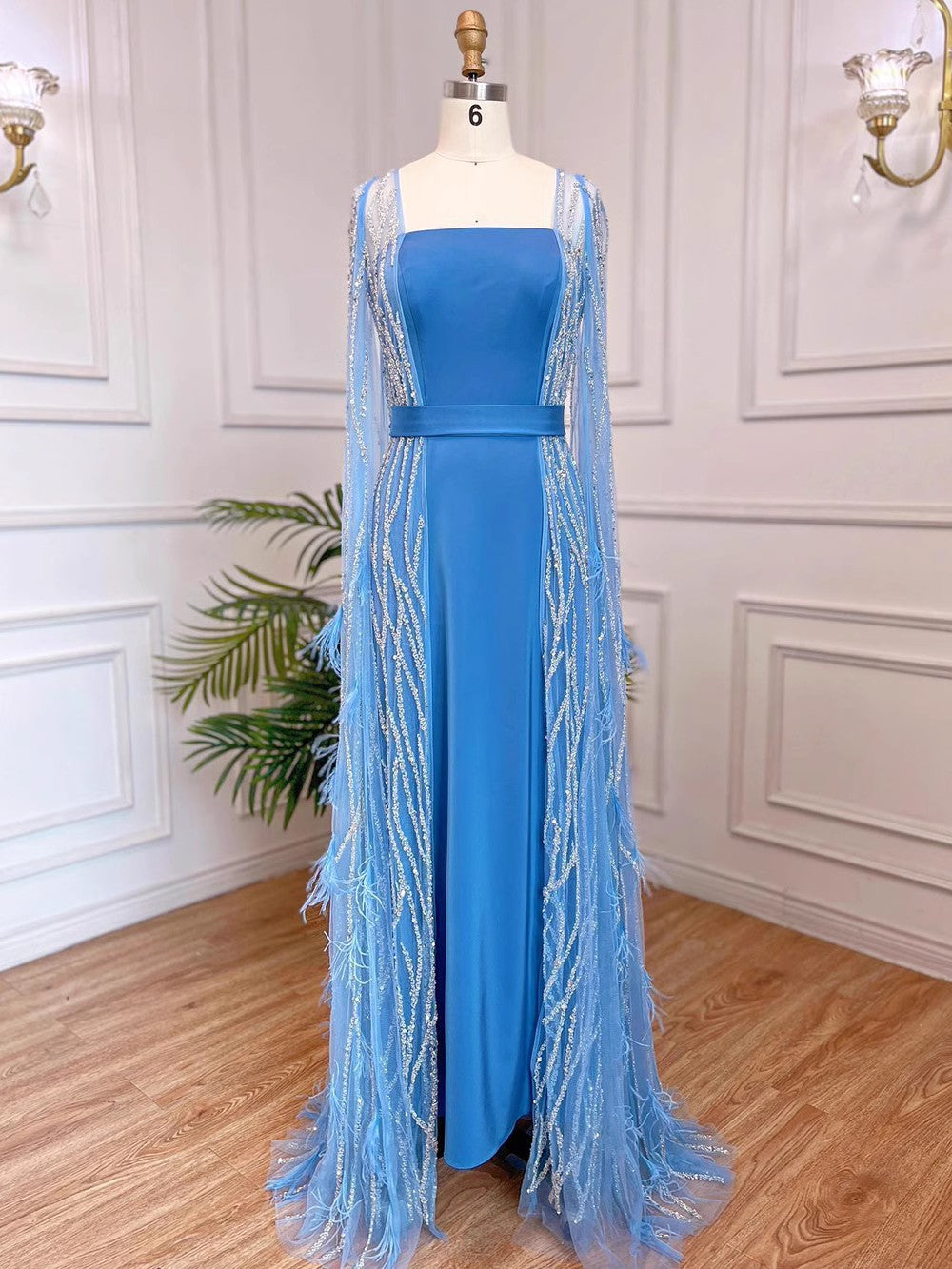 Levoire | Élégant Robe de banquet Sexy Jupe longue Bleu