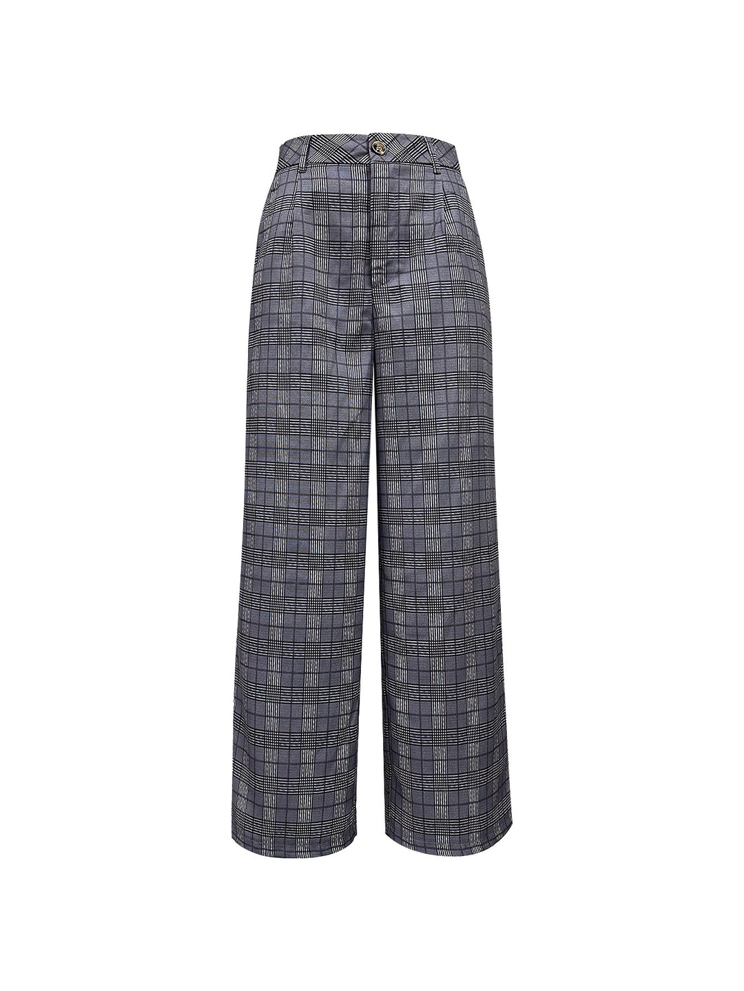 Pantalon large à carreaux pour femmes Levoire