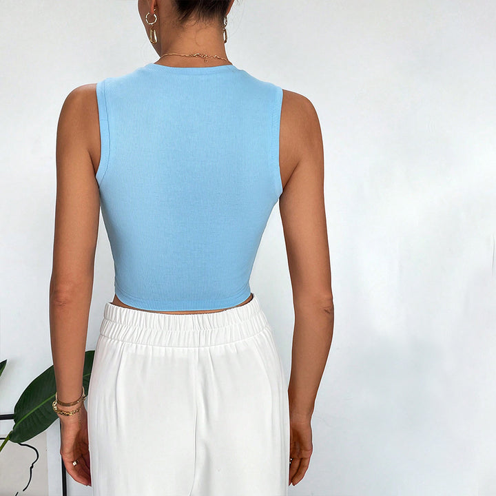 Débardeur court pour femmes avec un élégant design de nœud Levoire