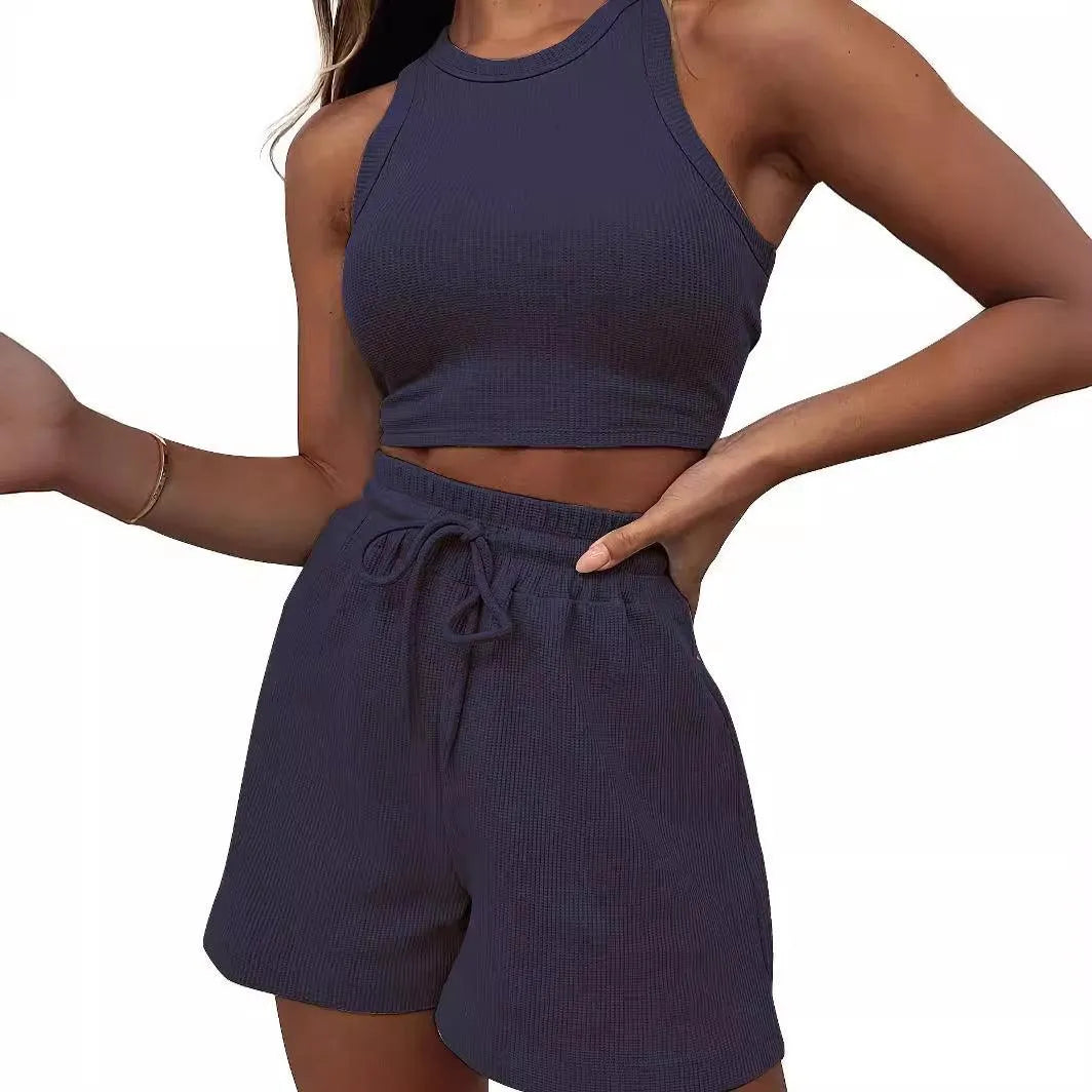 Levoire | Shorts de loisirs tendance unis avec un gilet