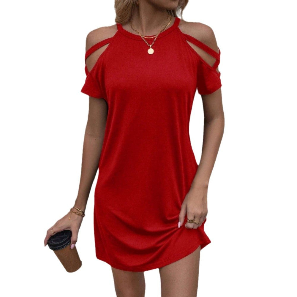 Robe mini décontractée pour femmes avec découpes élégantes et bretelles réglables Levoire