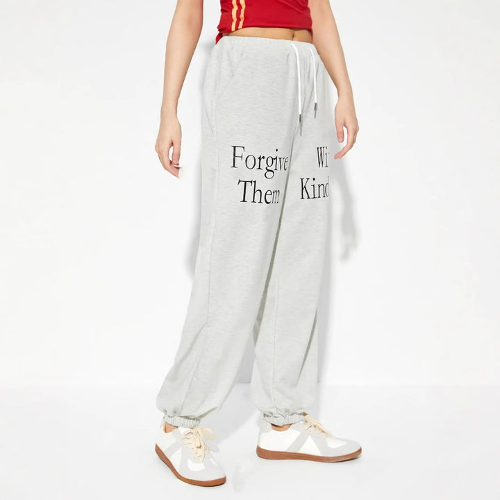 Pantalons de jogging décontractés pour femmes avec imprimé graphique et taille élastique Levoire