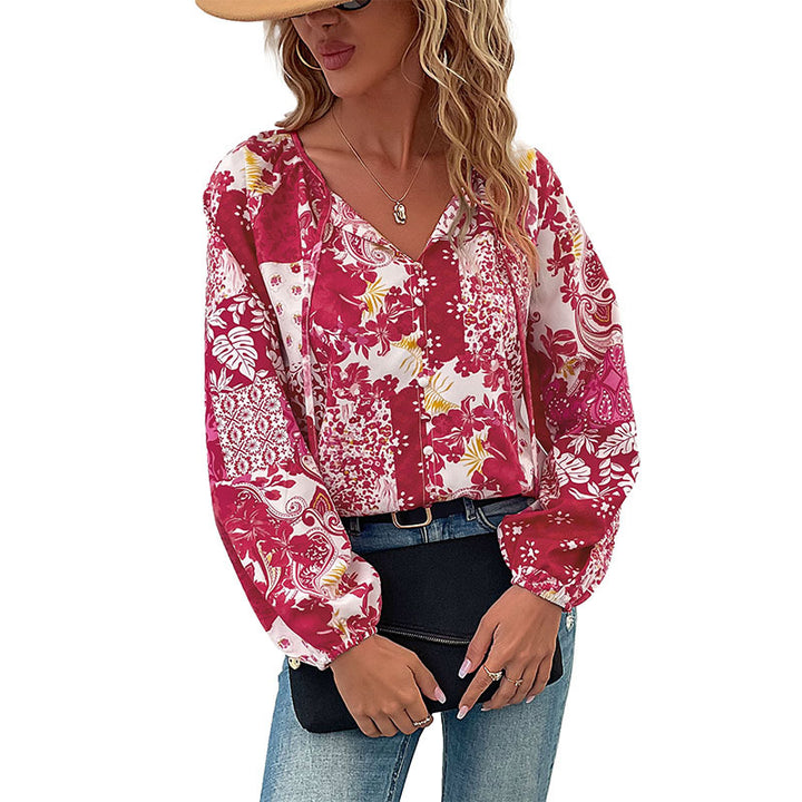 Chemisier tendance pour femmes avec motif floral et design décontracté Levoire